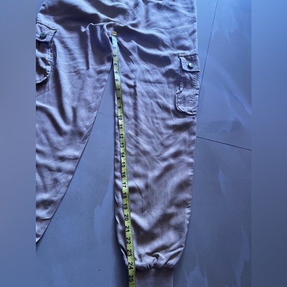 DA-NANG Cargo Pants 100% Silk Full Length Vintage Pockets Elastic Waist/ankle XS - Picture 16 of 16